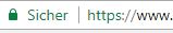 Darstellung einer SSL Verschlüsselung im Browser